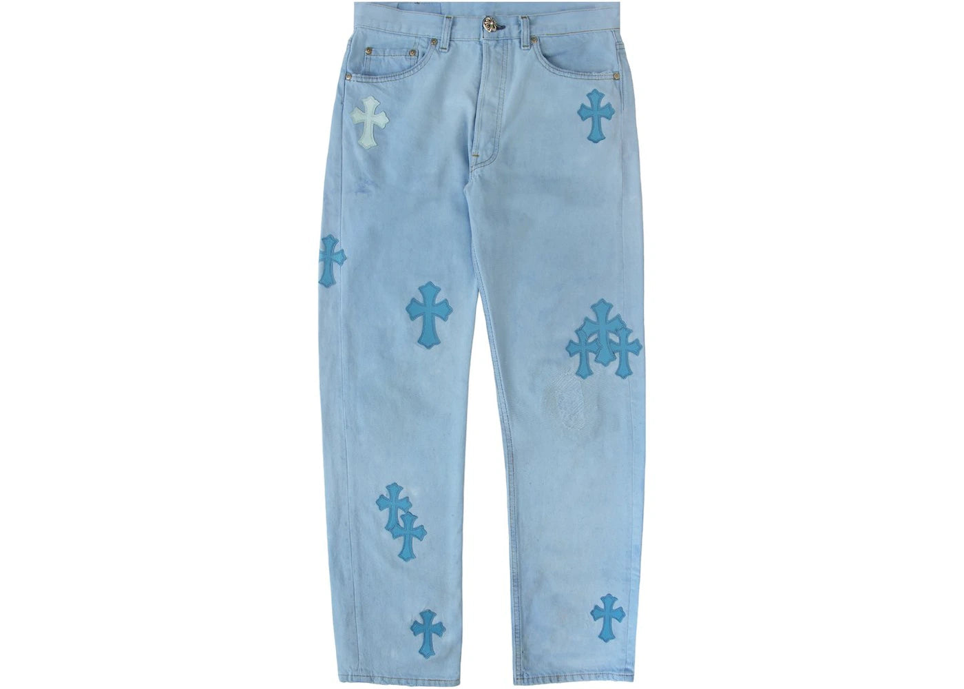 Chrome Hearts x Drake Certified Lover Boy Vintage Levi’s Jeans – pants front view