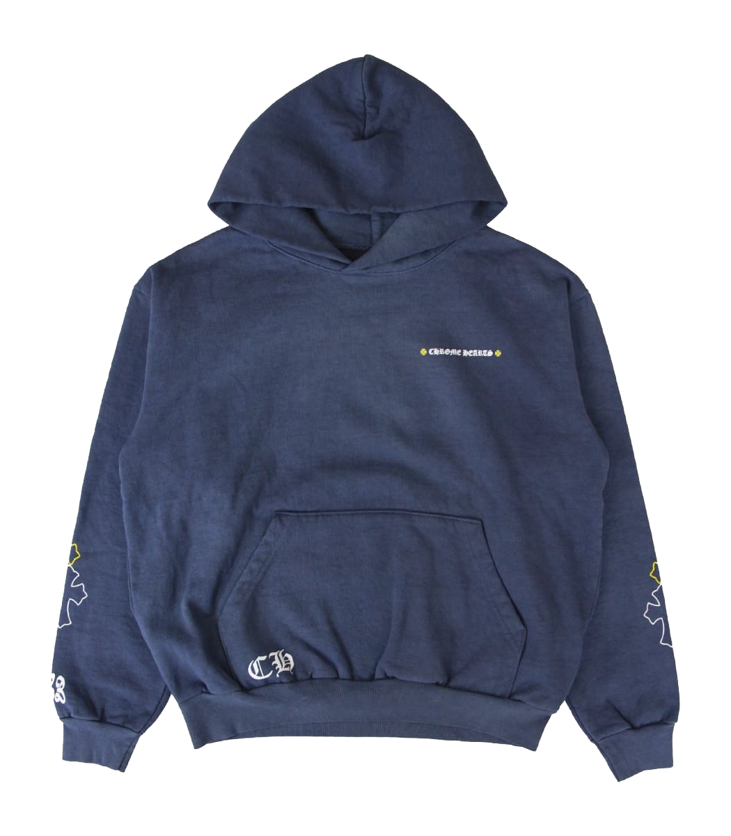 Chrome Hearts X Drake Certified Chrome Hand Dyed Hoodie – hoodie detail close-up