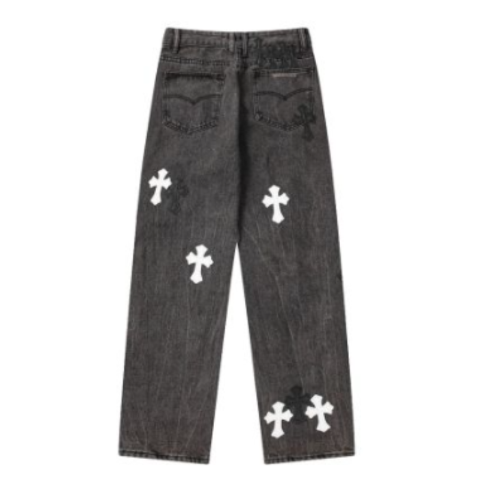 Authentic Chrome Hearts Chrome Hearts x Levis Black Jeans – front view