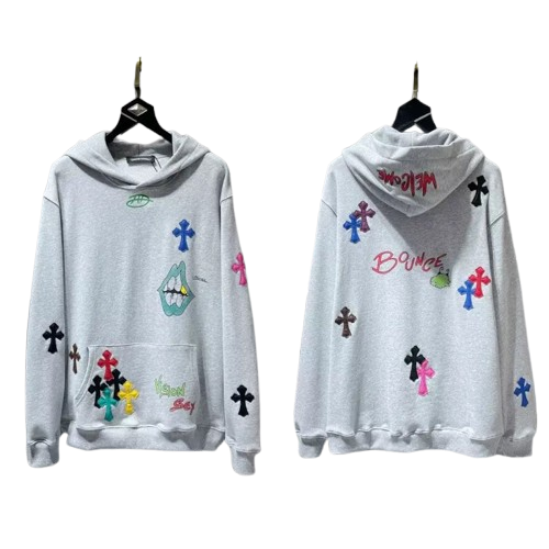 Chrome Hearts x Matty Boy Cross Patch Hoodie – hoodie front view