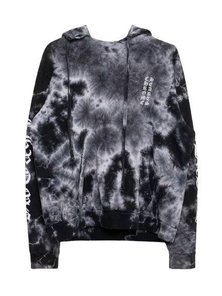 Authentic Chrome Hearts Chrome Hearts Tie Dye Horseshoe Hoodie – front view