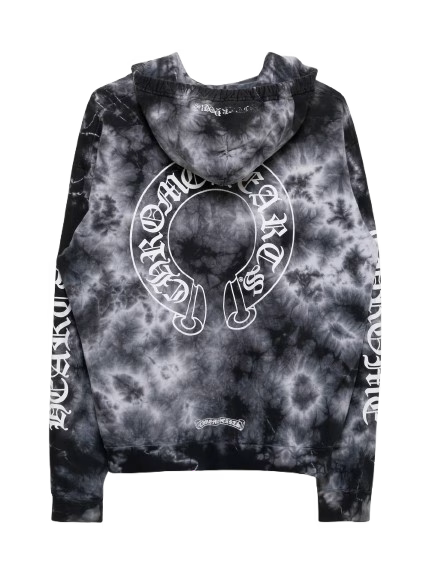 Authentic Chrome Hearts Chrome Hearts Tie Dye Horseshoe Hoodie – front view