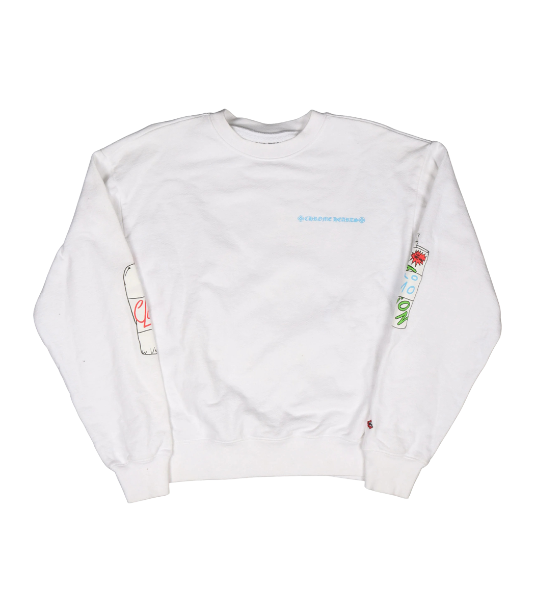 Authentic Chrome Hearts CH Matty Boy Retro Cycle Sweatshirt – front view