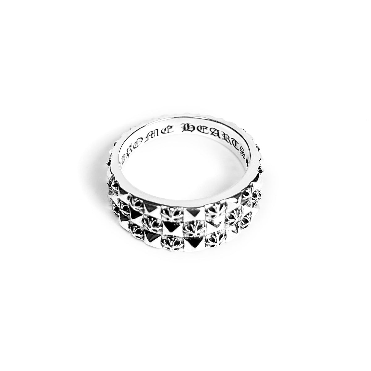 Authentic Chrome Hearts Multi CH Plus Stack Ring – ring front view