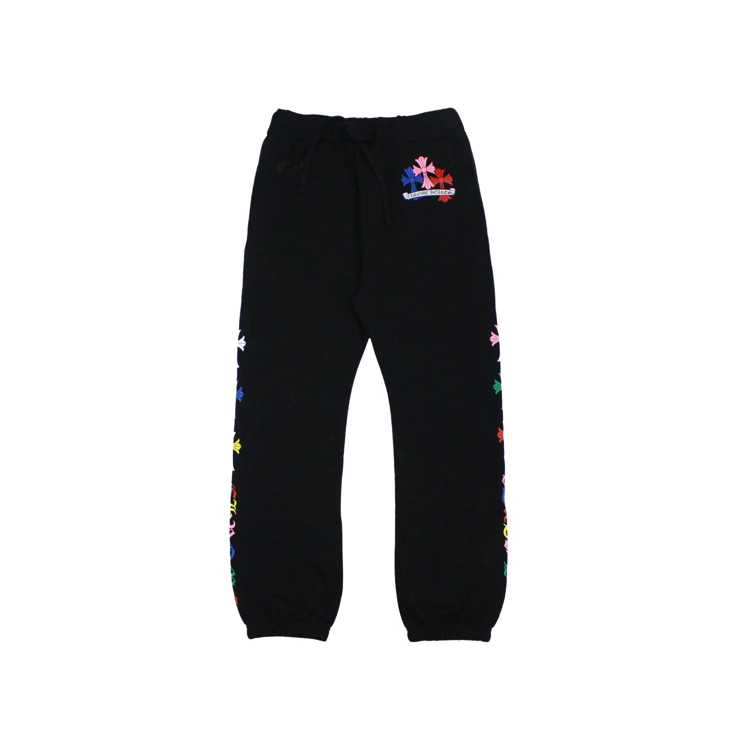 Chrome Hearts Multicolor Cemetery Cross Sweatpants – pants detail close-up