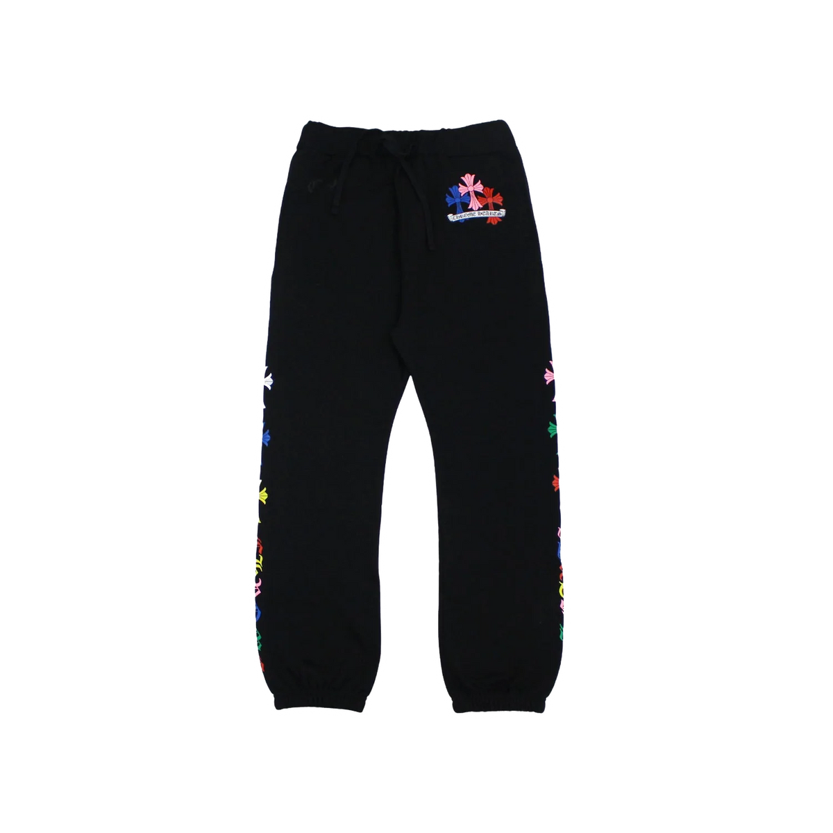 Authentic Chrome Hearts Chrome Hearts Multicolor Cemetery Cross Sweatpants – front view