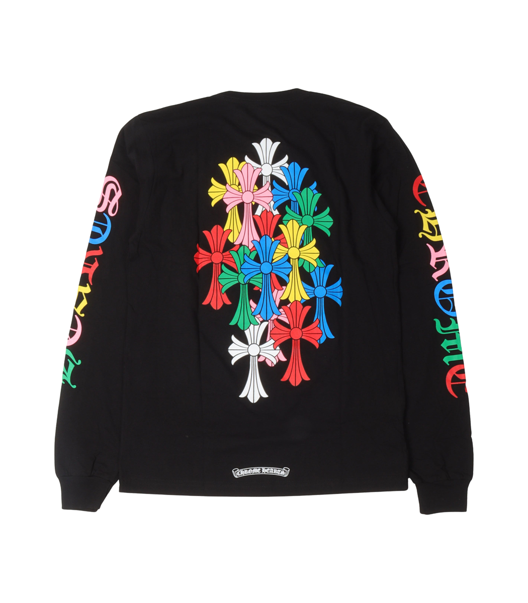 Authentic Chrome Hearts CH Multicolor Cross Long Sleeve T-Shirt – front view