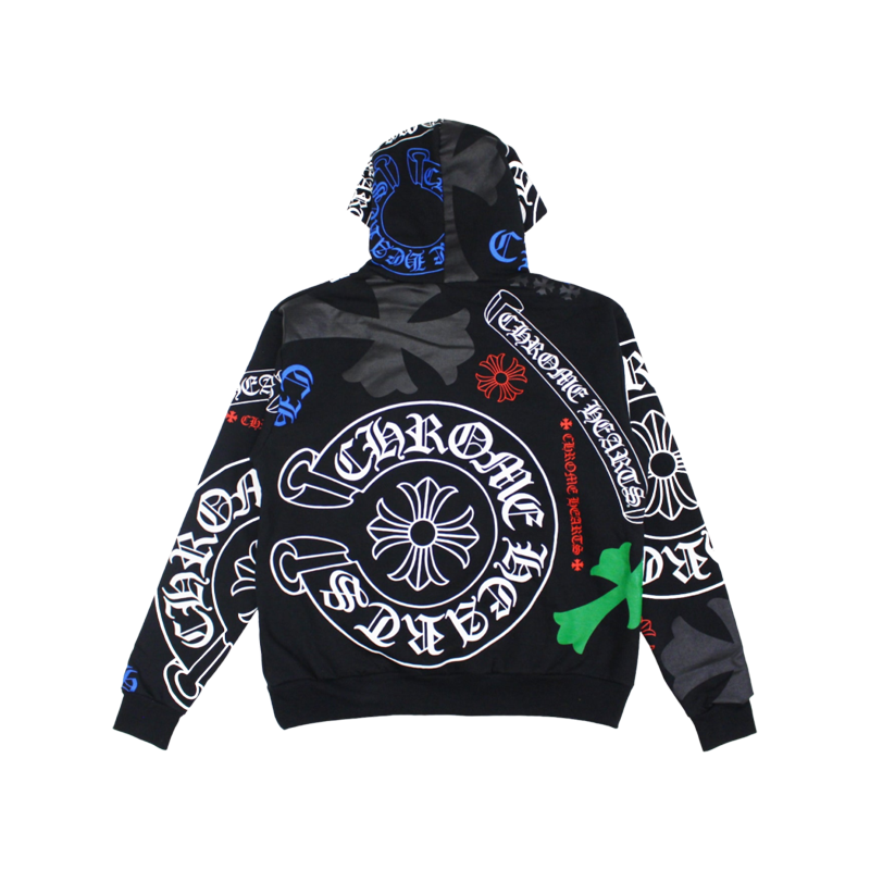 Chrome Hearts Multicolor Logo Stencil Pullover Hoodie – hoodie front view