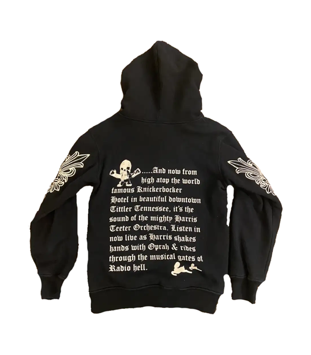 Chrome Hearts RARE Zip Up Hoodie Floral Cross Foti – hoodie front view