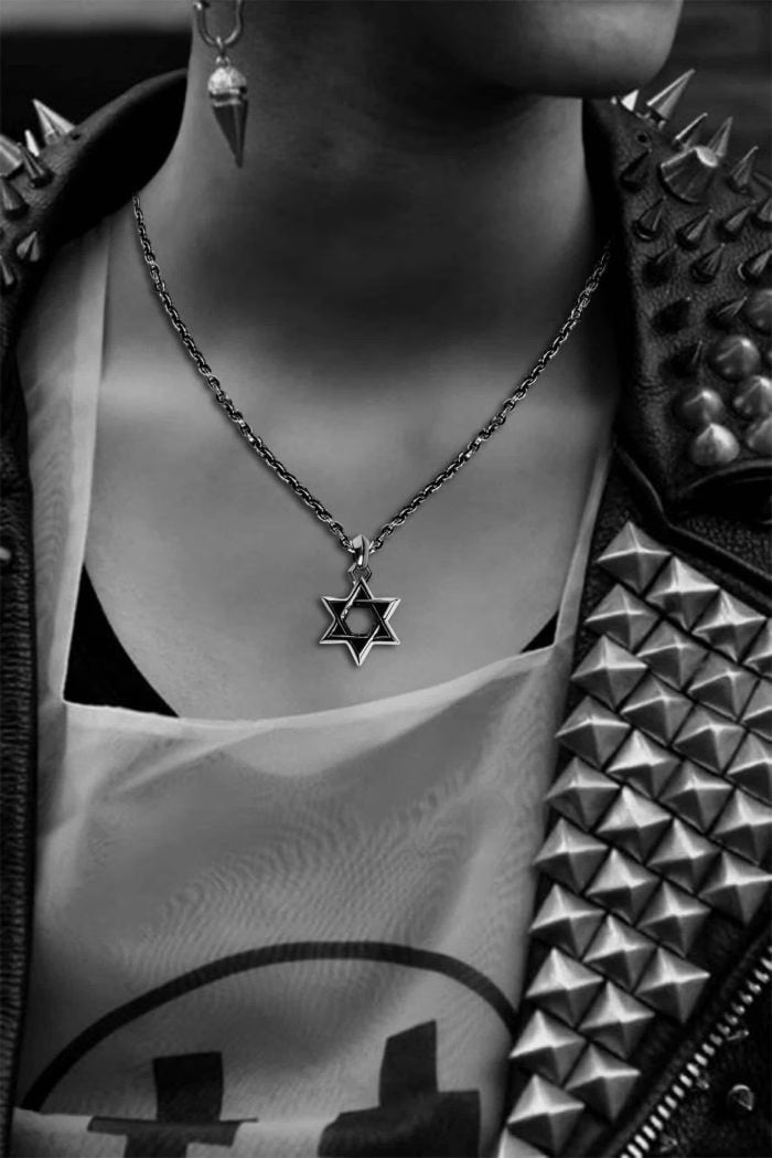 Authentic Chrome Hearts Small Star of David Pendant – front view
