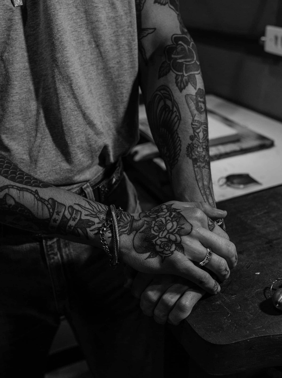 Authentic Chrome Hearts Star Band Ring – front view