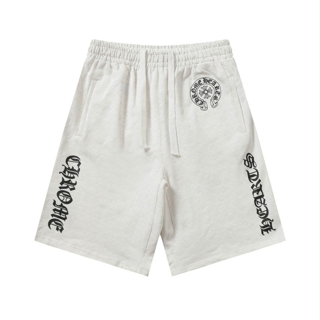 Authentic Chrome Hearts Chrome Hearts Off-White Sweatshort Shorts – front view