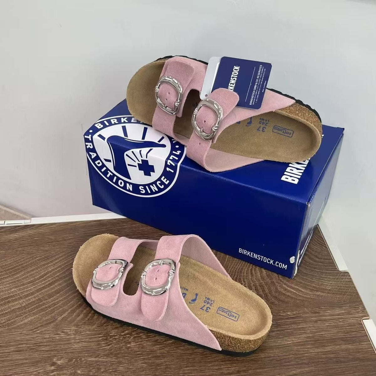 Chrome Hearts Birkenstock Arizona Pink Suede - Chrome Hearts Jewelry