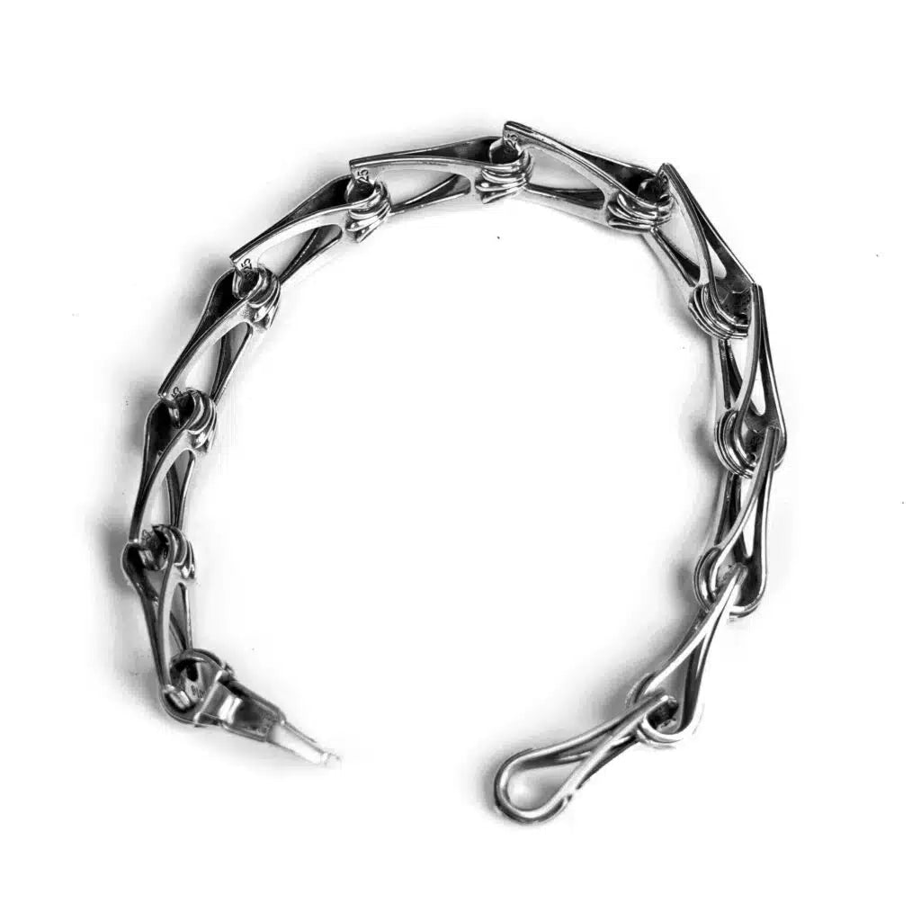 Authentic Chrome Hearts ZIPPER PATTERN BRACELET – bracelet front view