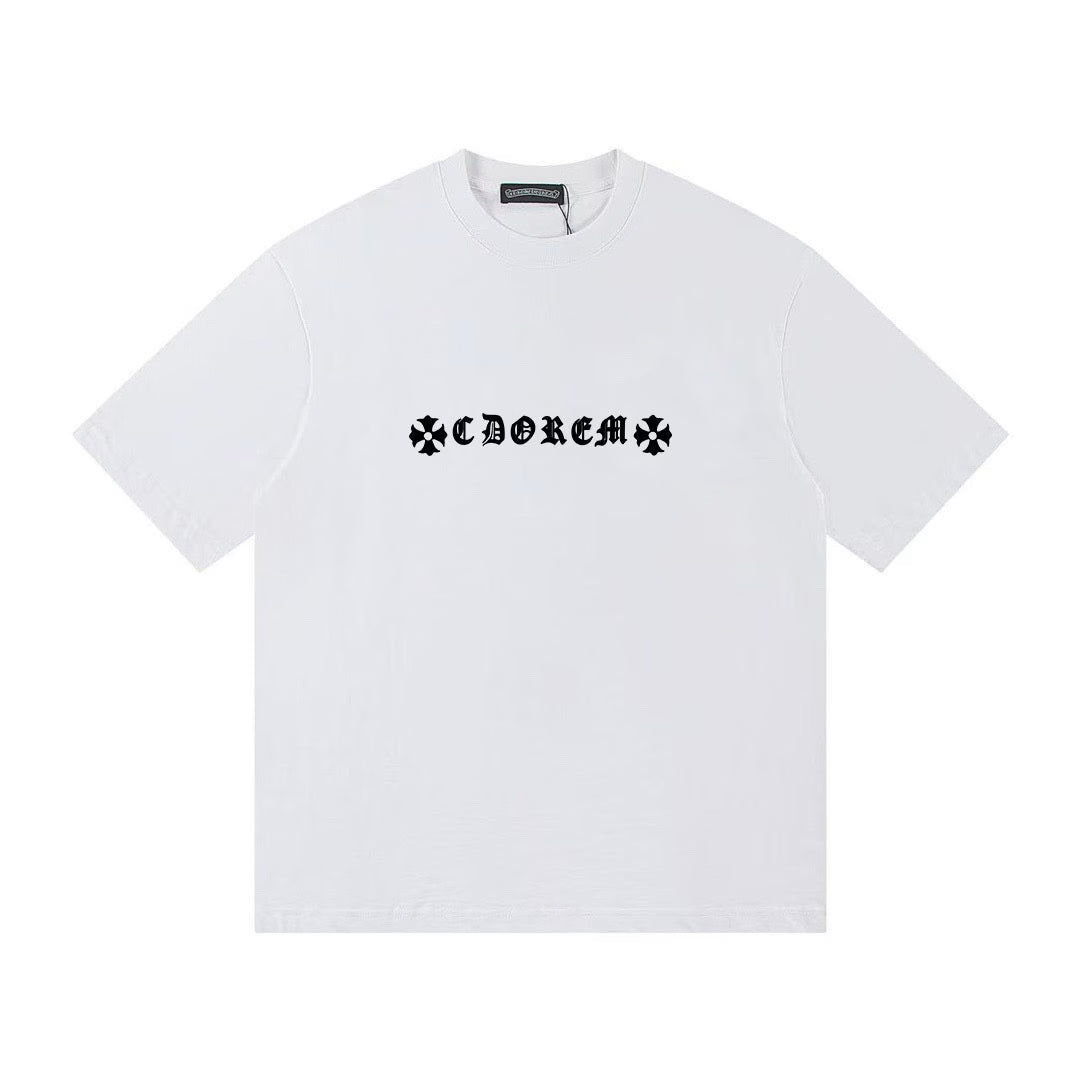 Authentic Chrome Hearts Chrome Hearts Gothic Logo White T-Shirt – front view