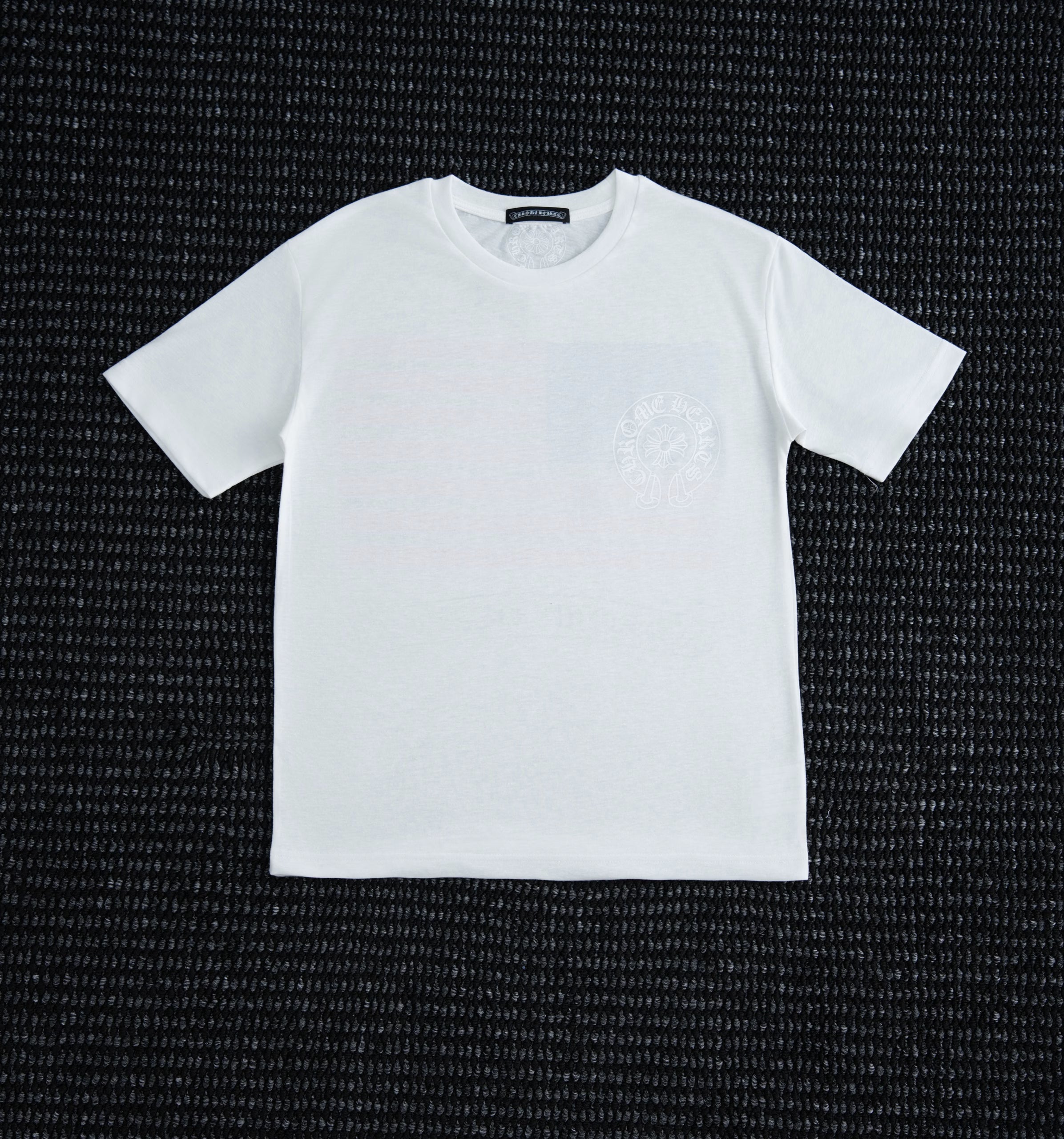 Authentic Chrome Hearts Chrome Hearts USA Flag Back Print Tee in White – front view