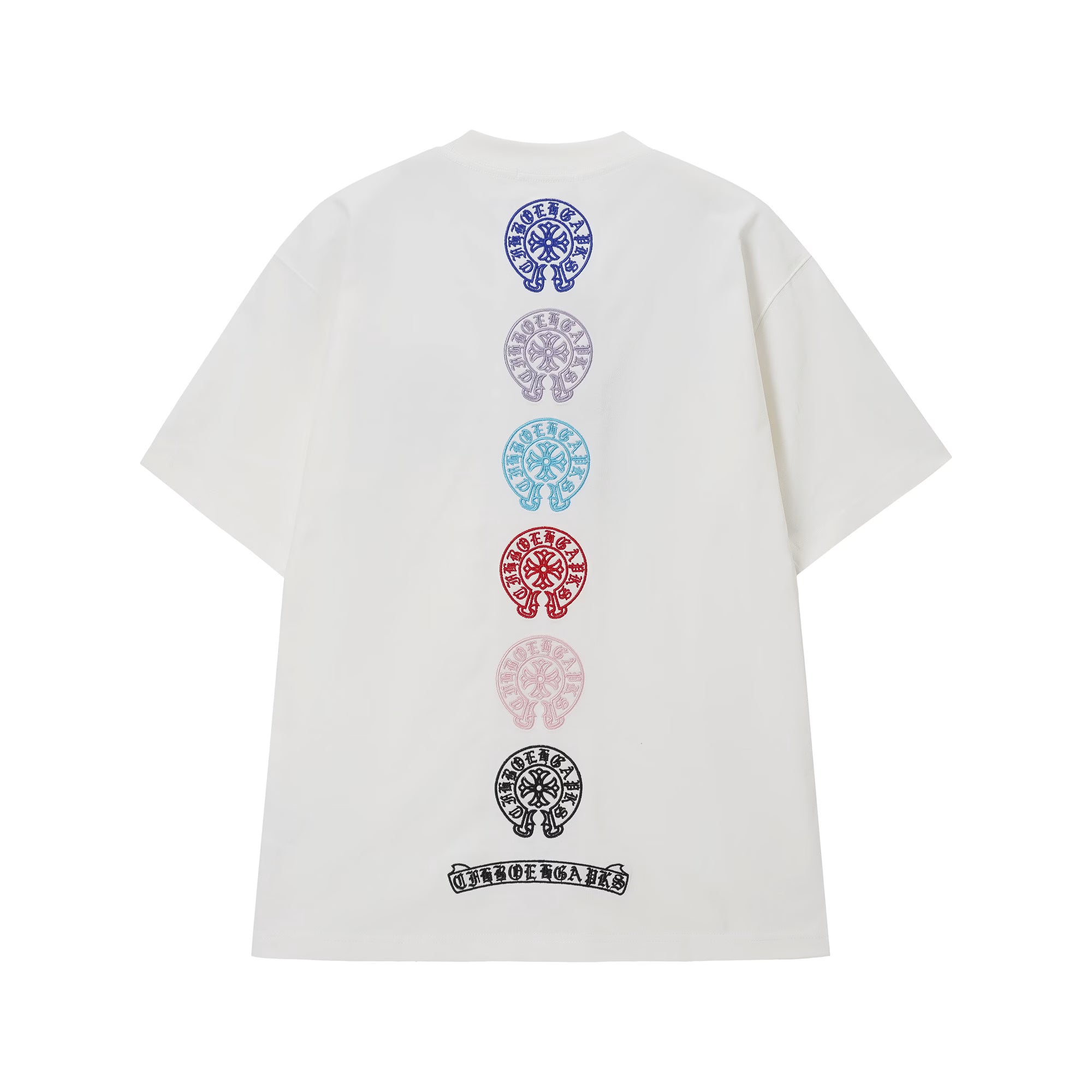 Authentic Chrome Hearts Chrome Hearts Multi Horseshoe Logo T-Shirt White – front view