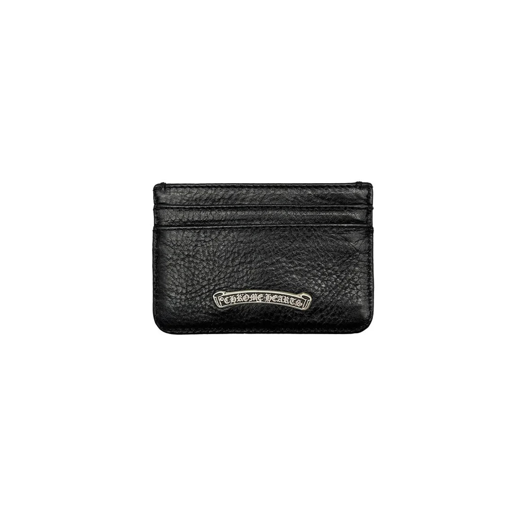 Chrome Hearts Card Holder – Black – wallet front view