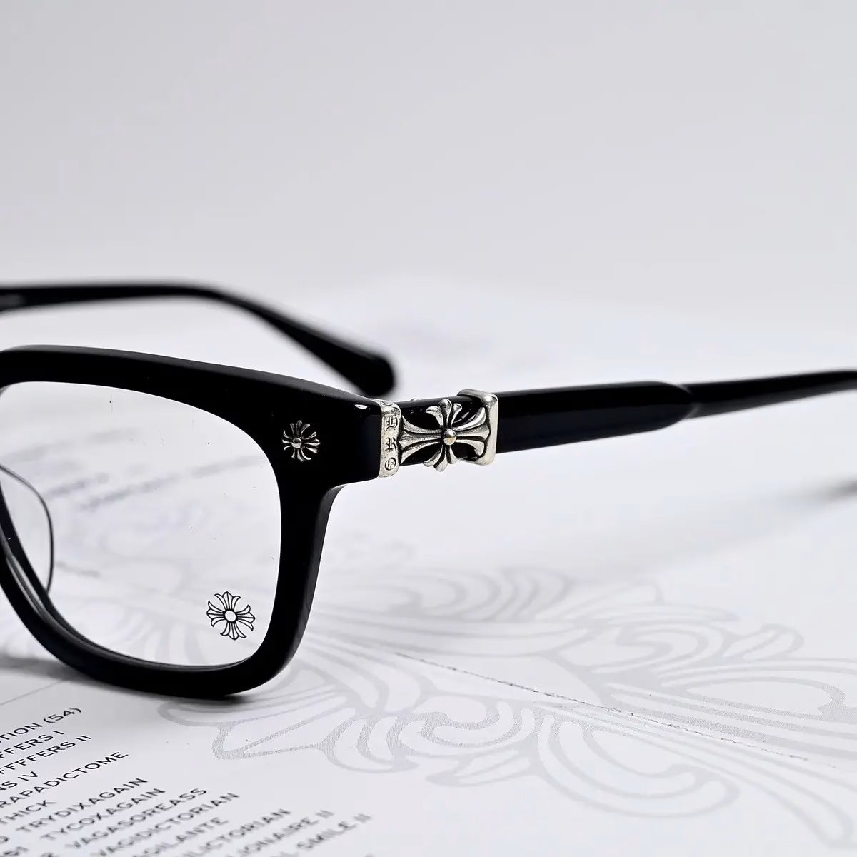 Authentic Chrome Hearts Chrome Hearts Cox Ucker Glasses Frame – front view