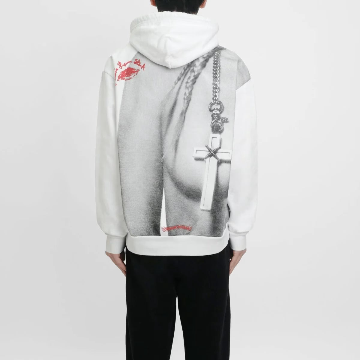 Authentic Chrome Hearts Chrome Hearts Laurie Lynn Stark Portrait Red Letter Hoodie – front view