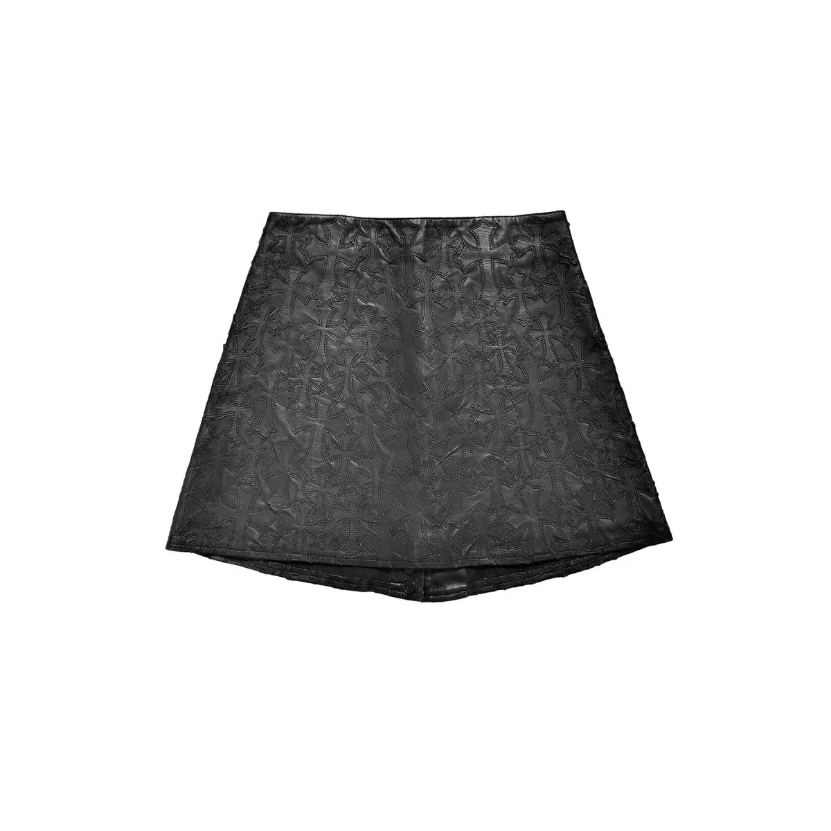 Authentic Chrome Hearts Chrome Hearts Leather Skirt – front view