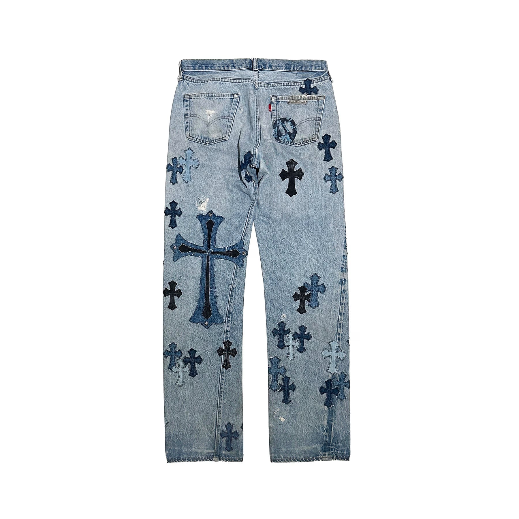 Authentic Chrome Hearts Lil Meech Chrome Heart Jeans – front view