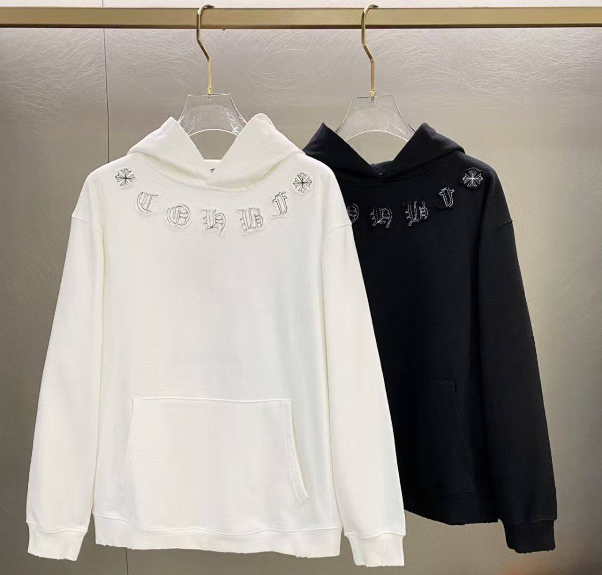 Chrome Hearts Neck Embroidery Hoodie – hoodie front view