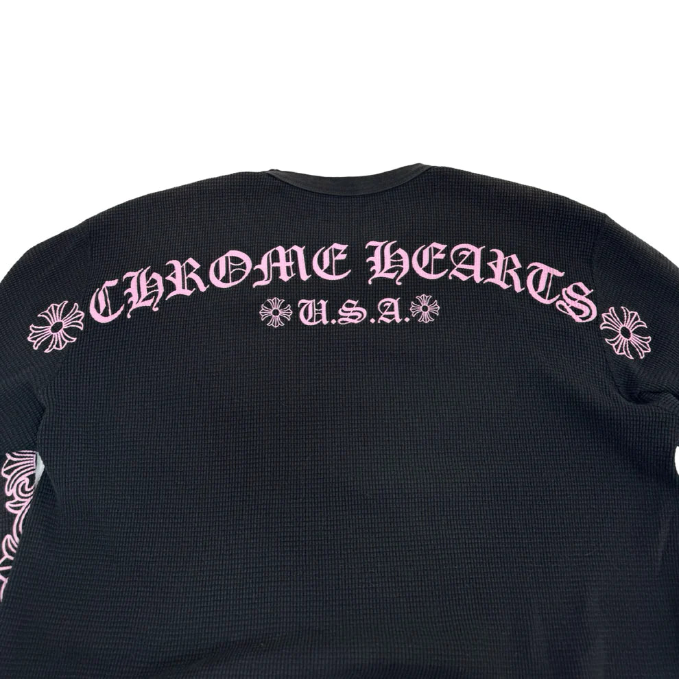 Authentic Chrome Hearts Chrome Hearts Pink Thermal Long Sleeve – front view