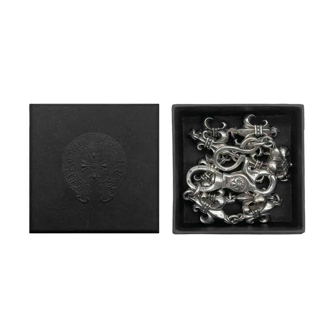Authentic Chrome Hearts Chrome Hearts Silver Fleur de Lis Wallet – front view
