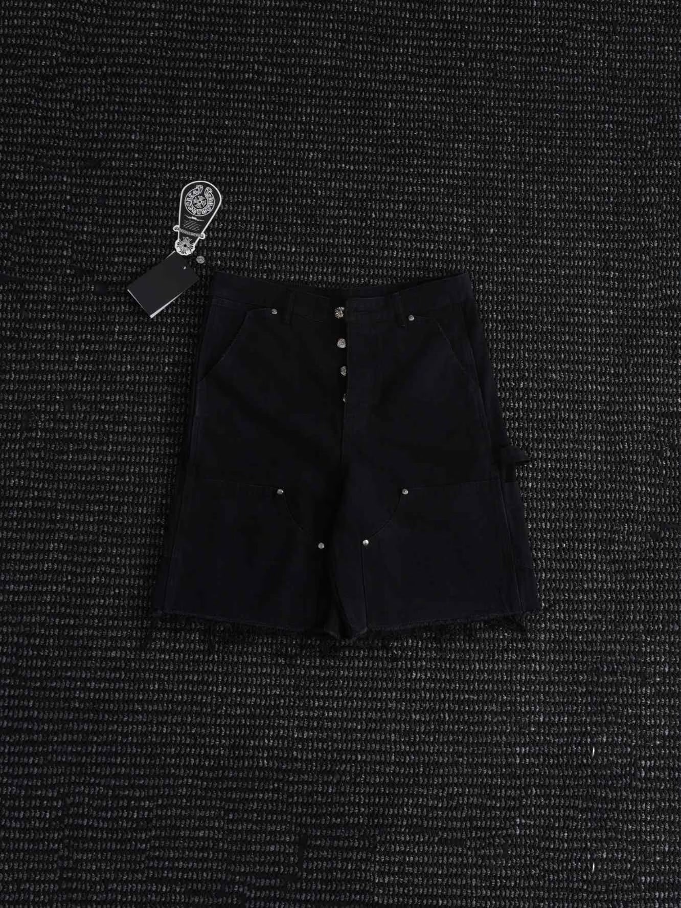 Authentic Chrome Hearts Chrome Hearts Denim Carpenter Shorts – front view
