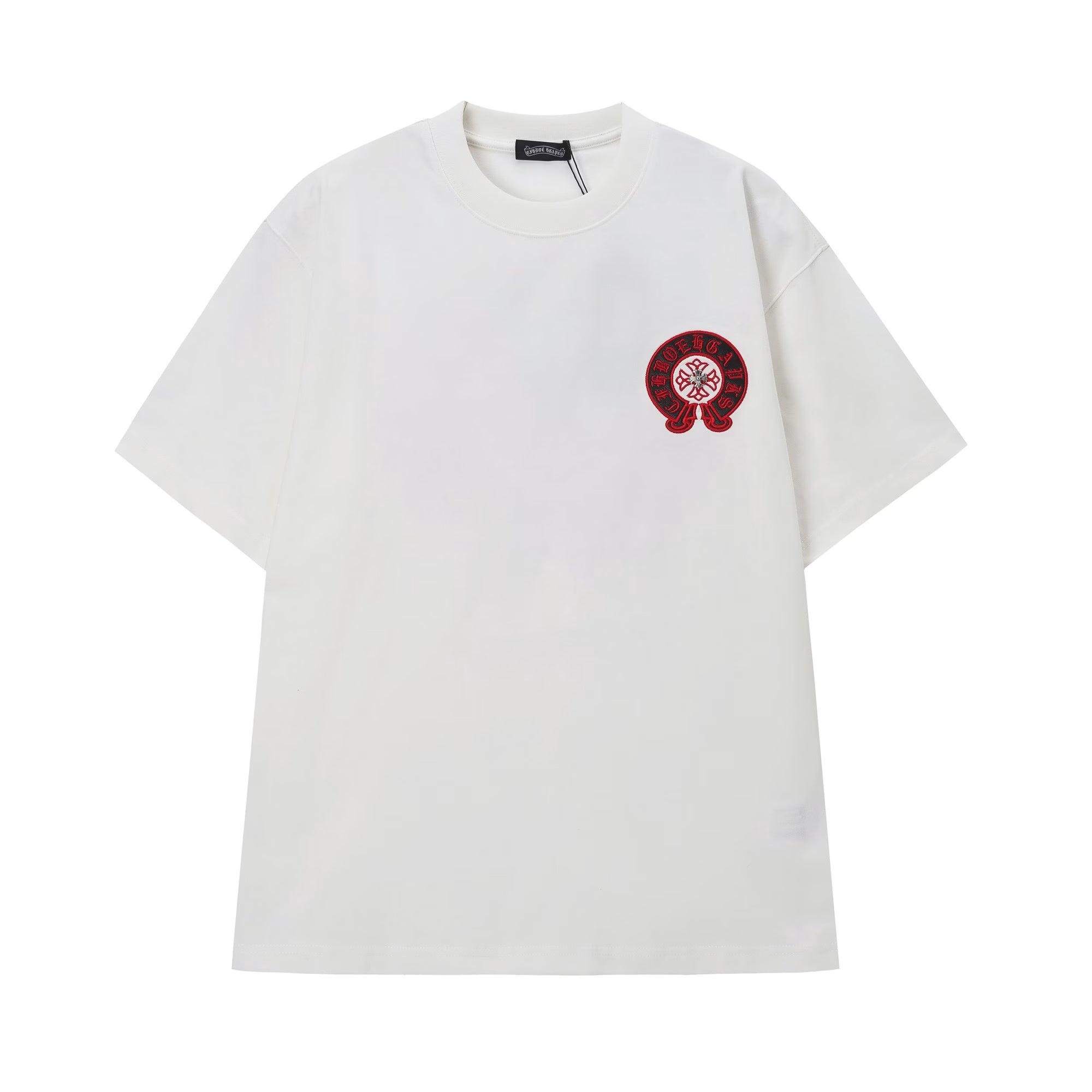 Authentic Chrome Hearts Chrome Hearts White Horseshoe Cross Logo T-Shirt – front view