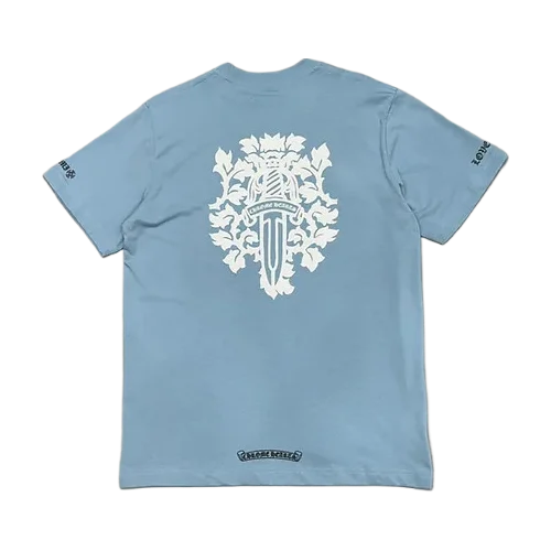 Authentic Chrome Hearts Dagger Tee Chrome Hearts Baby Blue – shirt front view