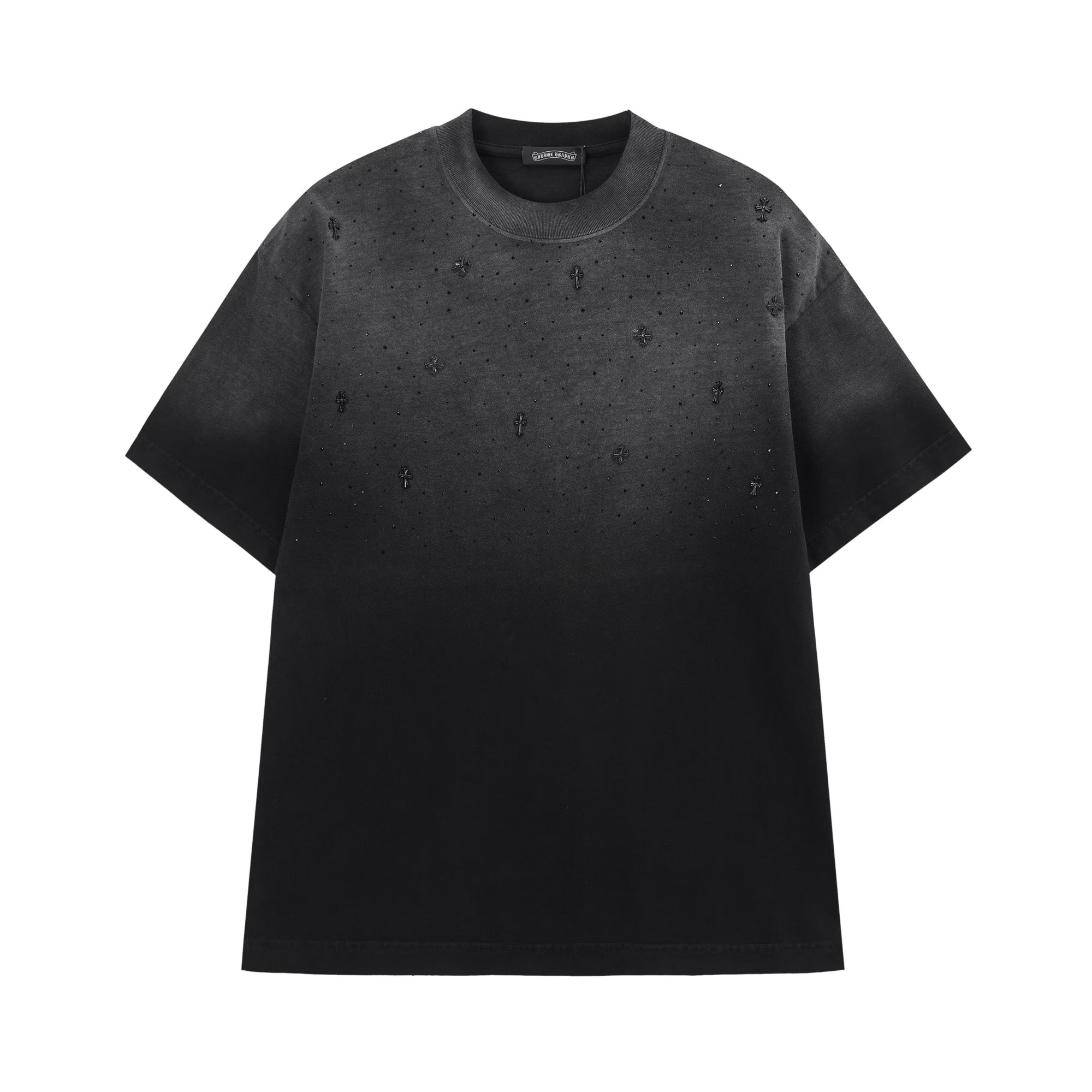 Authentic Chrome Hearts Chrome Hearts Ombré Cross Stud Tee – front view