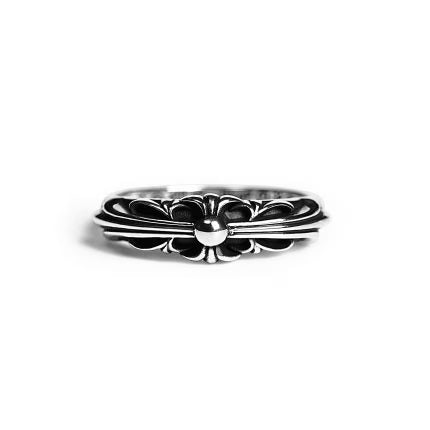Authentic Chrome Hearts Baby Classic Floral Cross Ring – front view