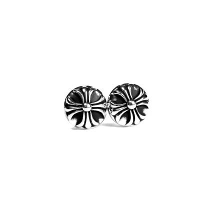 Authentic Chrome Hearts Cross Ball Stud – front view