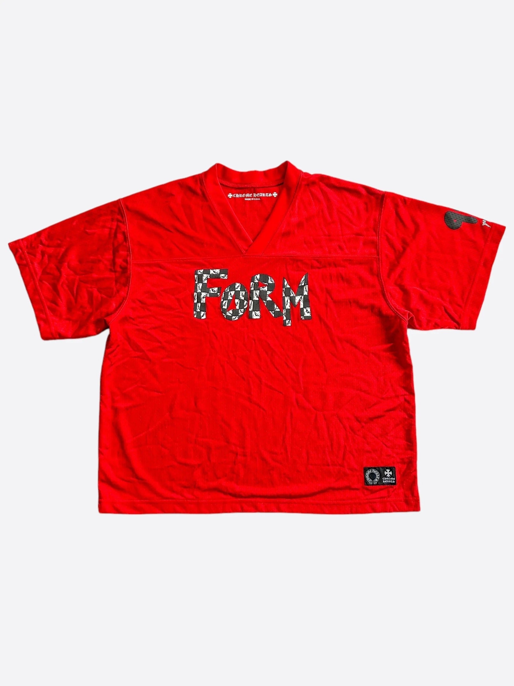 Chrome Hearts Men's Red And White Shirt – shirt front view