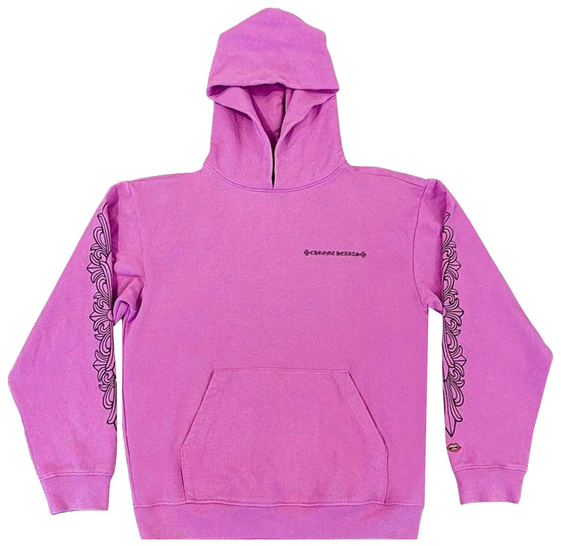 Authentic Chrome Hearts Purple Chrome Hearts Hoodie – hoodie detail close-up