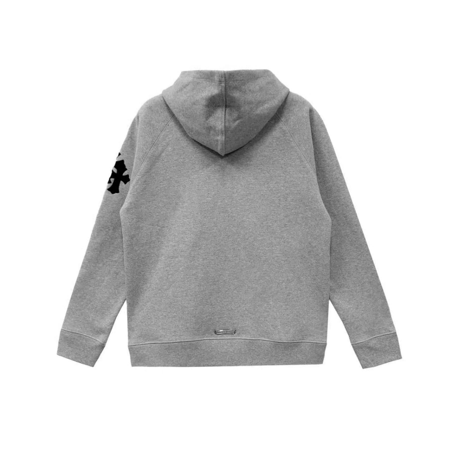Authentic Chrome Hearts Grey Chrome Hearts Hoodie – hoodie detail close-up