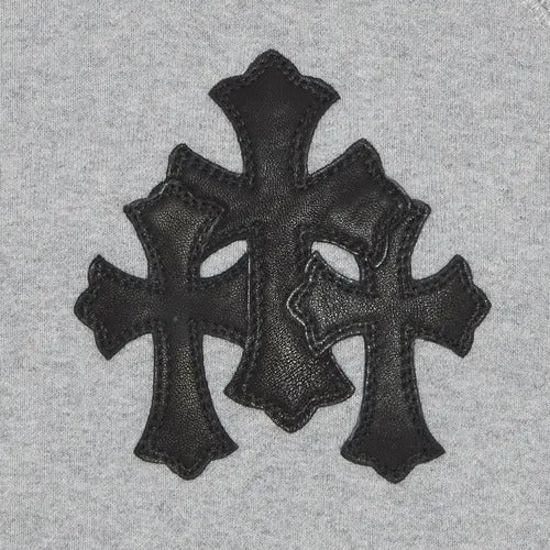 Chrome Hearts Leather Cross Hoodie – hoodie detail close-up