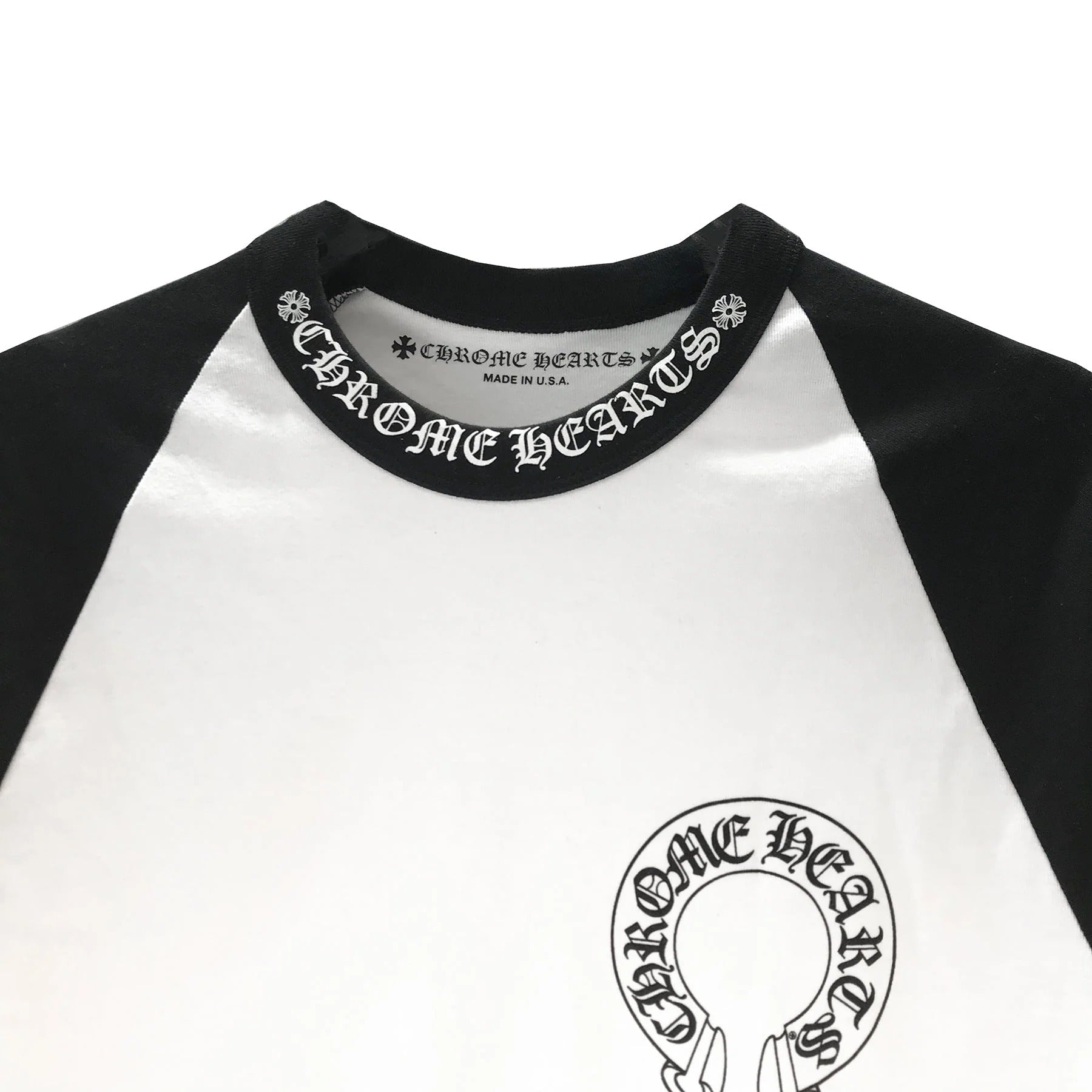 Authentic Chrome Hearts Black And White Chrome Heart Shirt – shirt back view