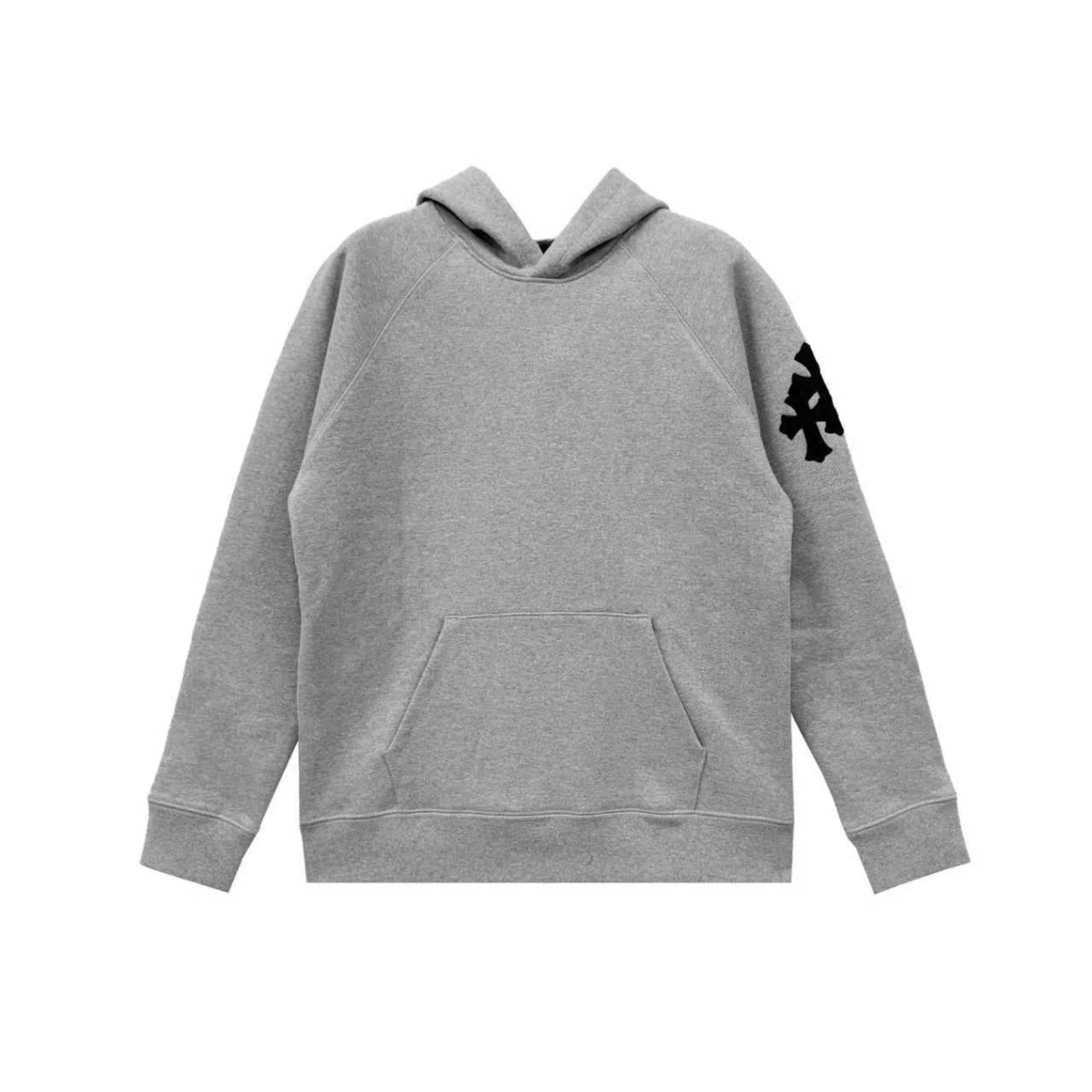 Authentic Chrome Hearts Grey Chrome Hearts Hoodie – hoodie front view