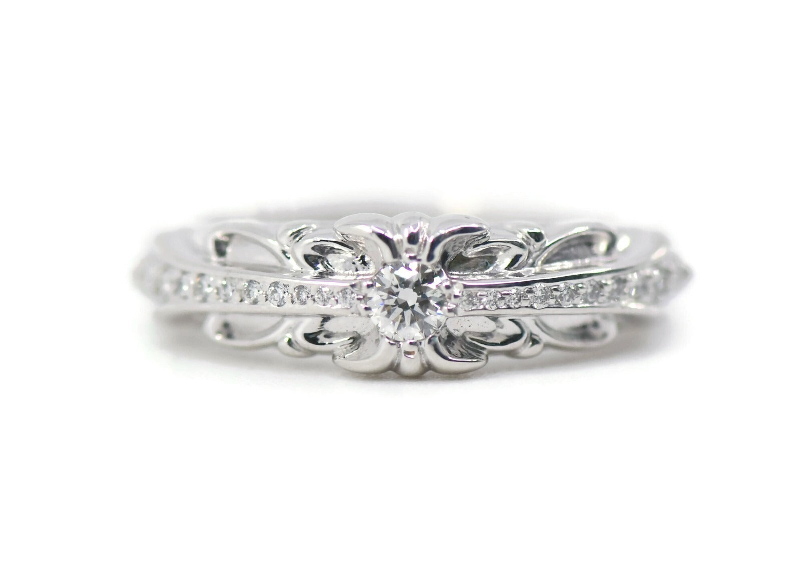 Chrome Hearts Engagement Ring – ring front view