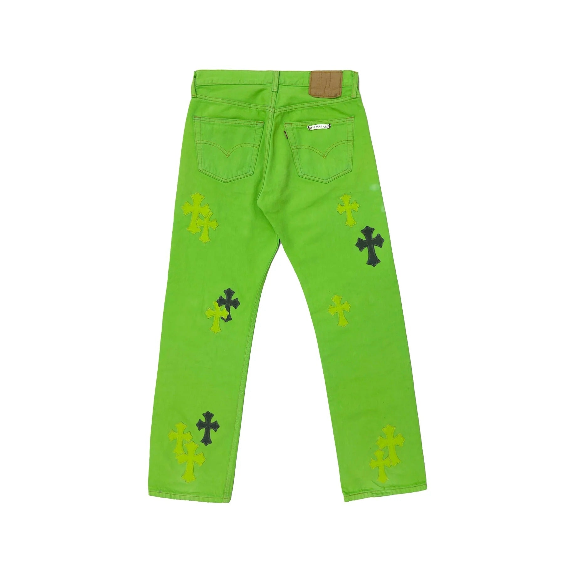 Chrome Hearts Jeans Green – pants detail close-up