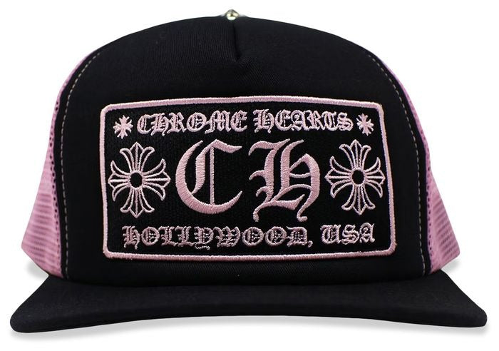 Authentic Chrome Hearts Pink Chrome Hearts Hat – hat front view
