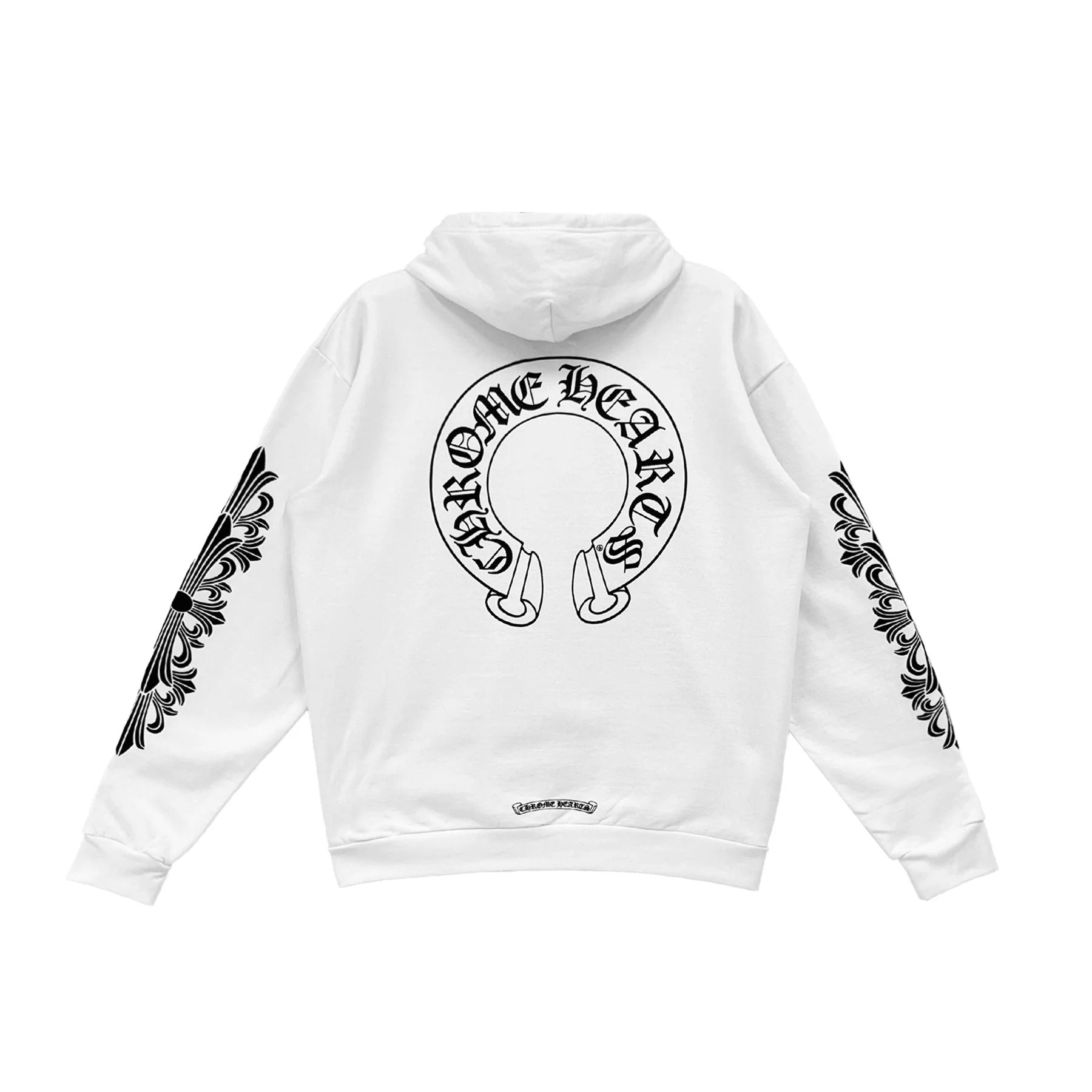 Authentic Chrome Hearts White Chrome Heart Hoodie – hoodie front view