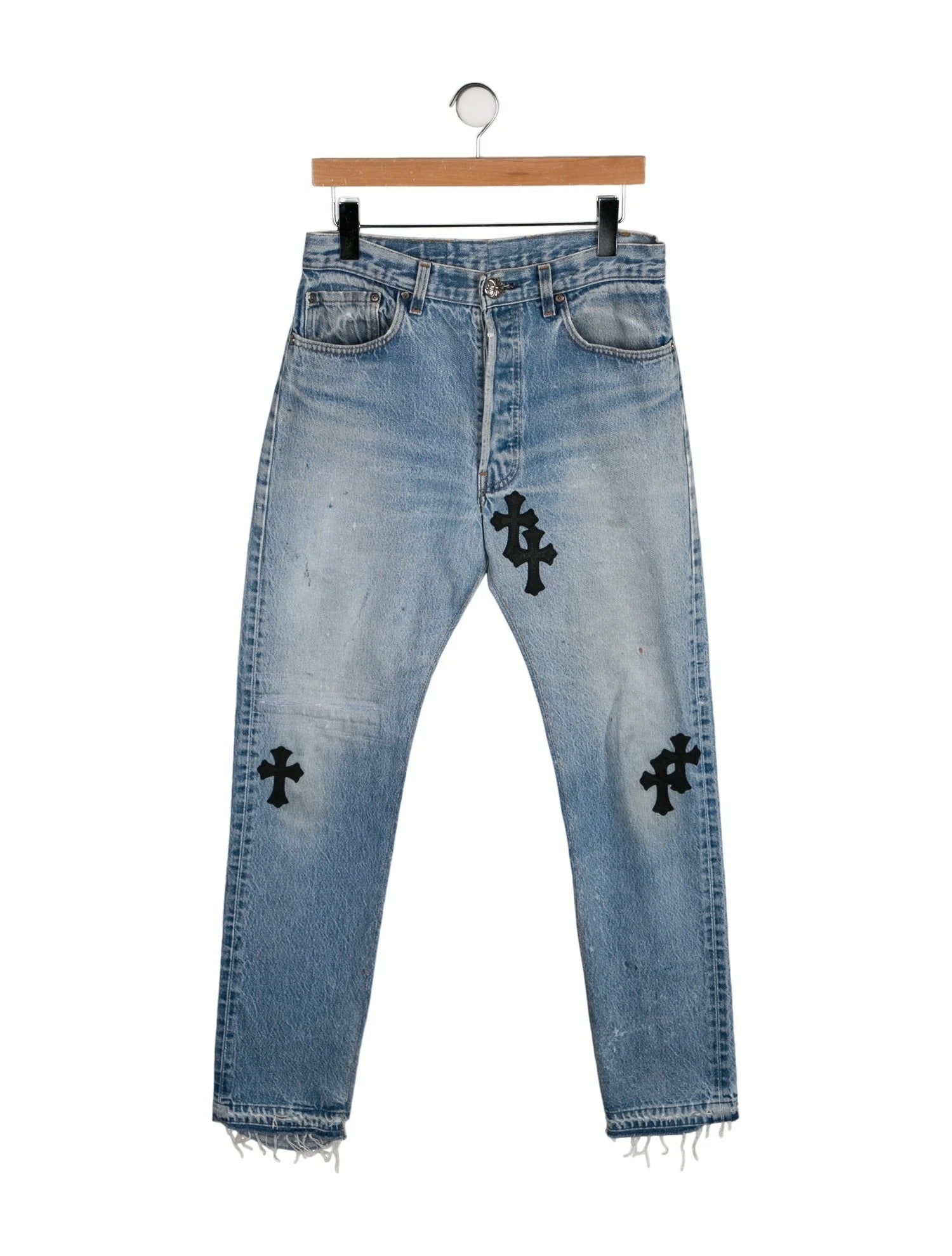 Authentic Chrome Hearts Chrome Heart Skinny Jeans – pants front view