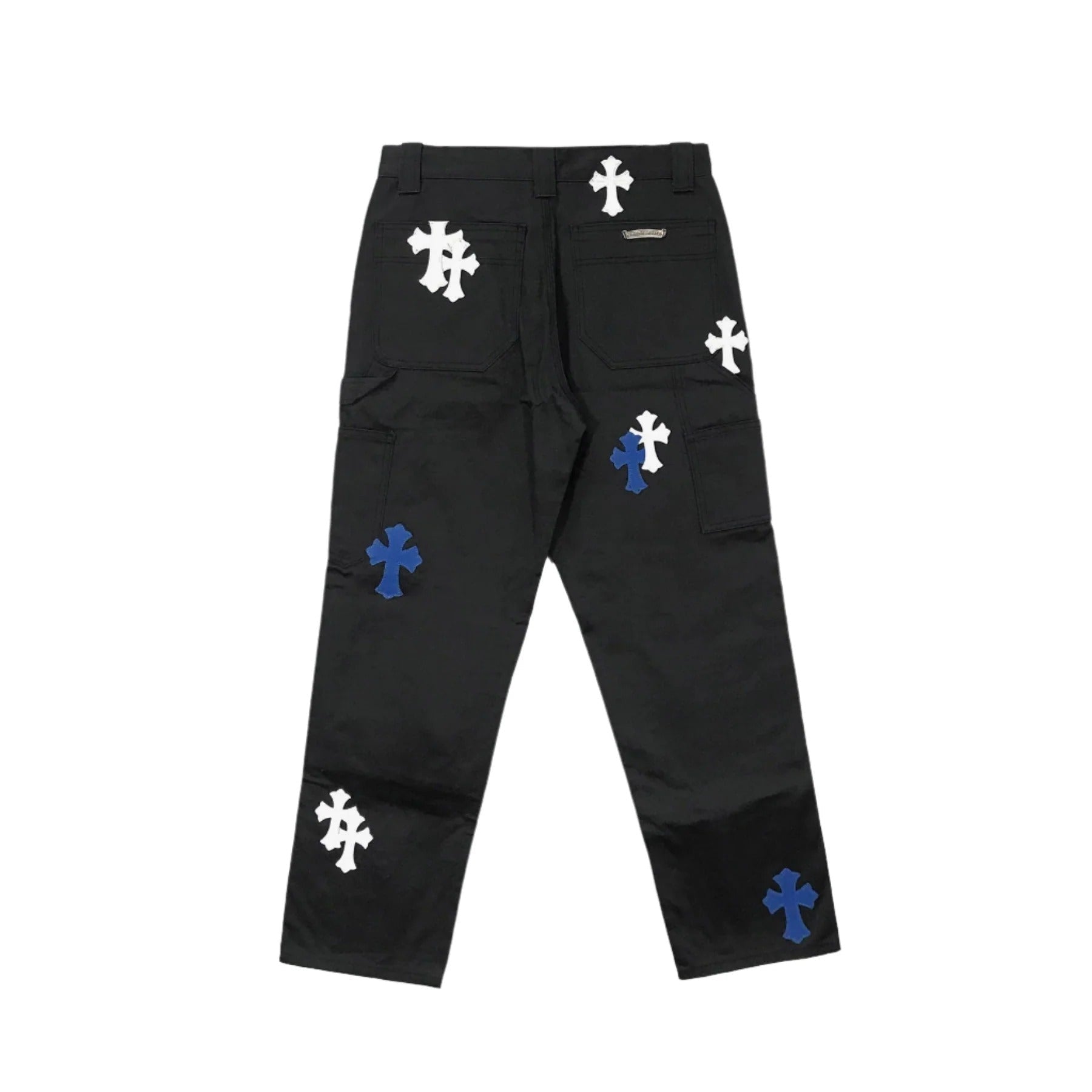 Authentic Chrome Hearts Black And White Chrome Hearts Jeans – pants detail close-up