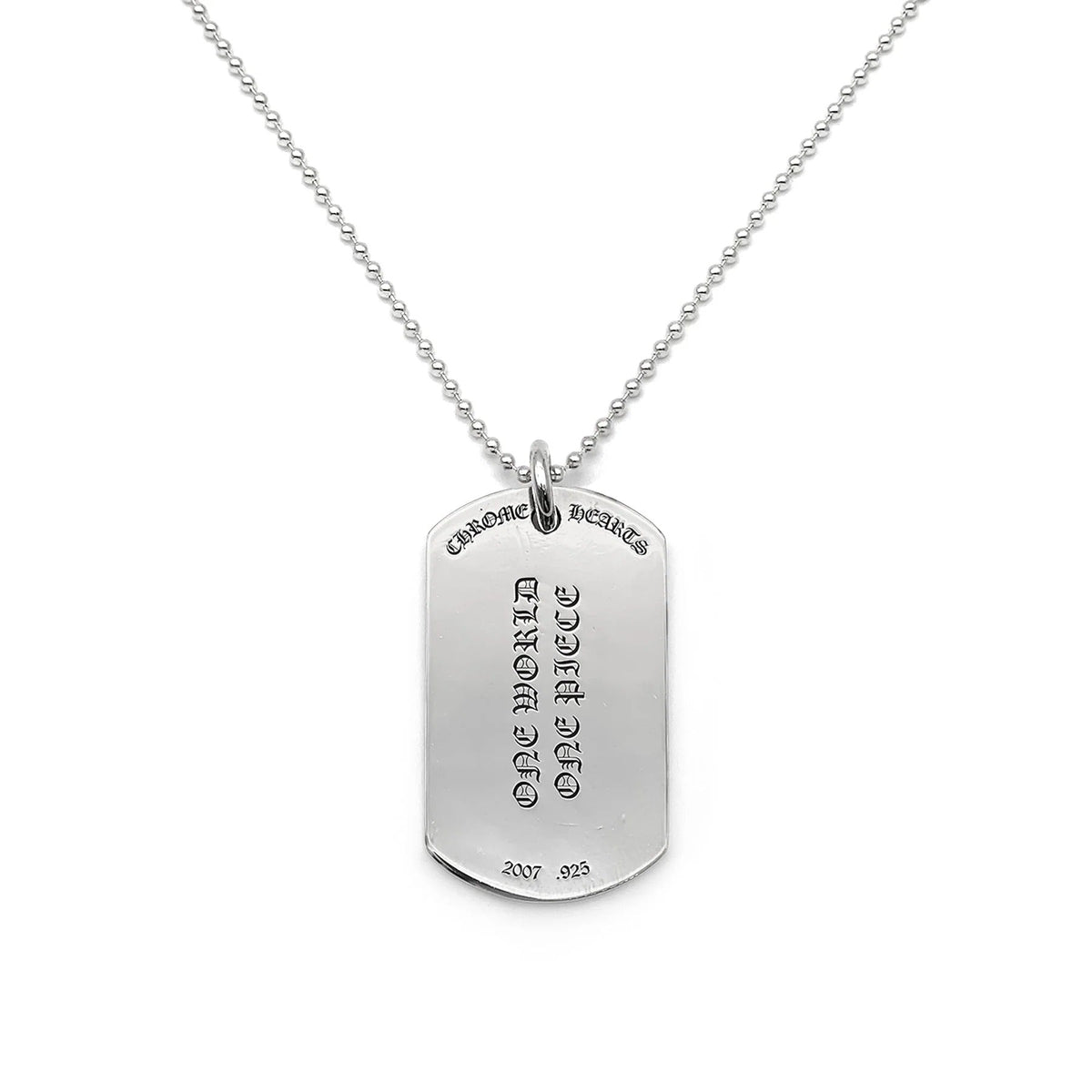 Chrome Hearts Dog Tag Necklace – necklace detail close-up