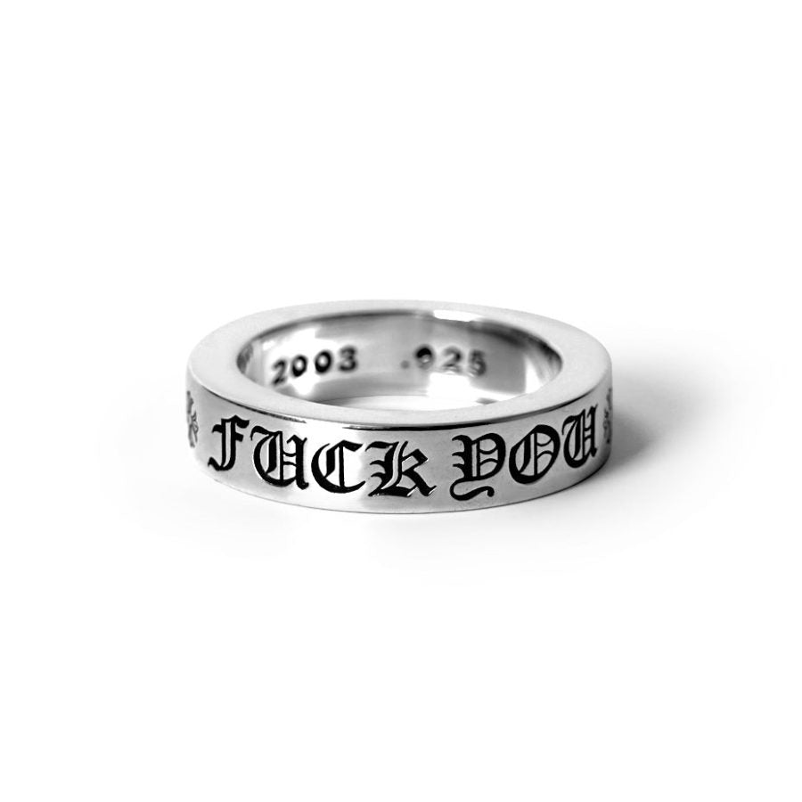 Chrome Hearts Rings Fuck U – ring front view