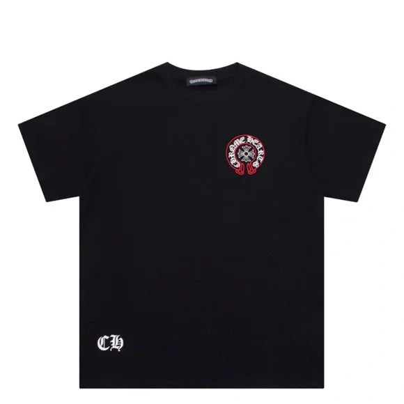 Authentic Chrome Hearts Black And Red Chrome Hearts Shirt – shirt detail close-up